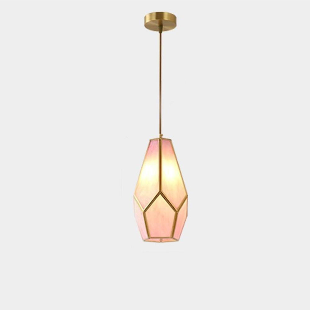 Elongated Cylindrical Glass & Metal LED Pendant Light