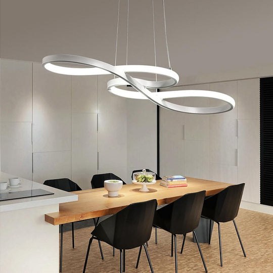 Ribbon LED Pendant Light with Nordic Geometric Linear Design