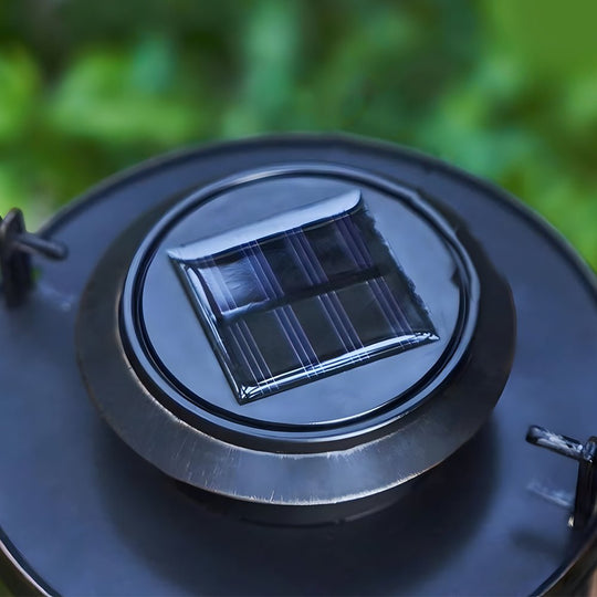 Portable Solar Lanterns Glass Cylinder Firefly Jar LED Lights