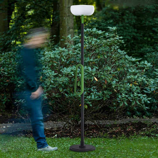 76'' Movable Solar Powered Outdoor Torchiere Floor Lamp