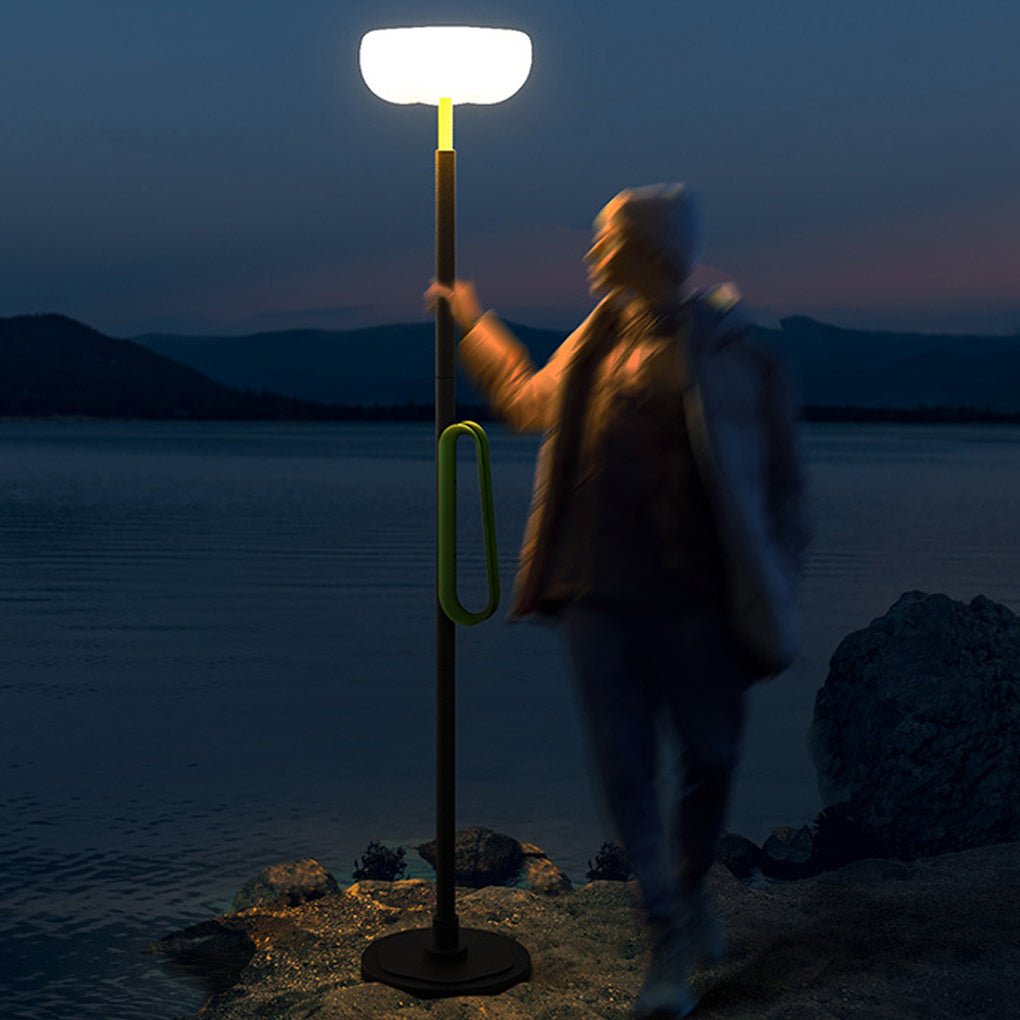 76'' Movable Solar Powered Outdoor Torchiere Floor Lamp
