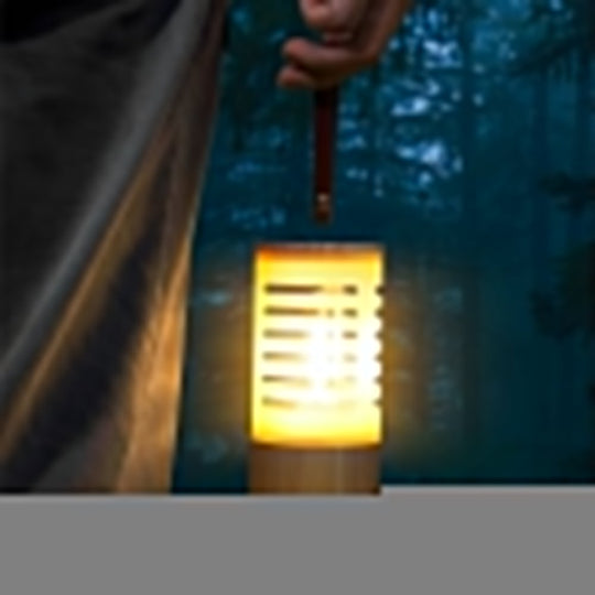 Portable Wood USB Rechargeable LED Camping Lantern