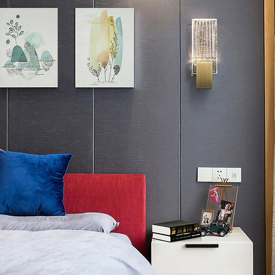 Postmodern Minimalist LED Crystal Wall Sconce