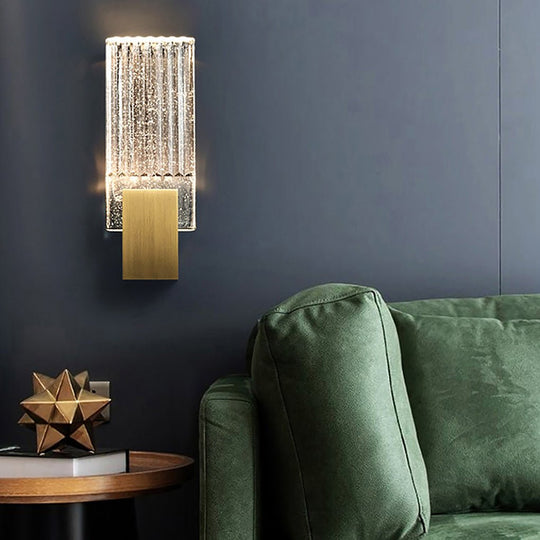 Postmodern Minimalist LED Crystal Wall Sconce