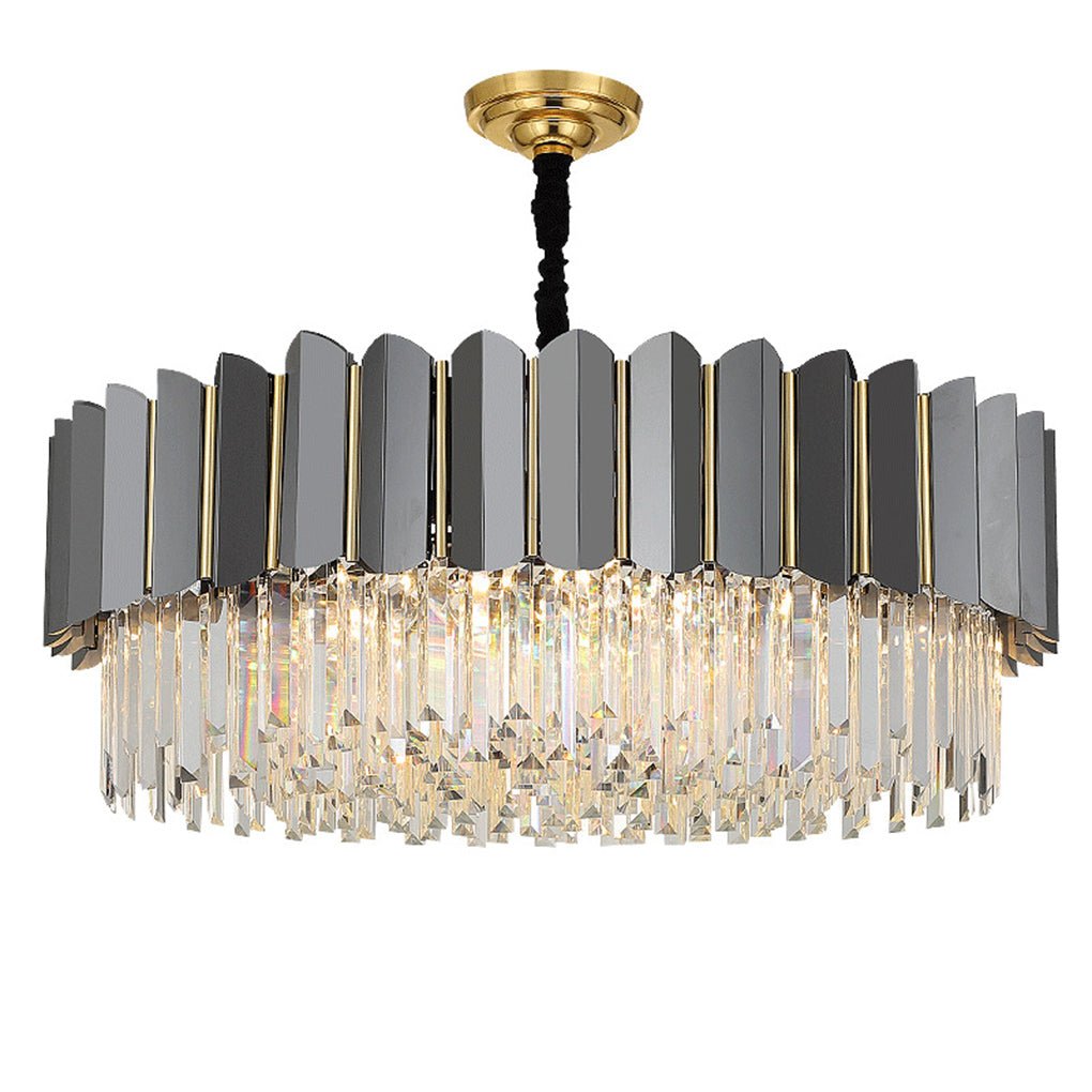 Postmodern Personality Three-color LED Crystal Chandelier for Living Room