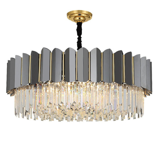 Postmodern Personality Three-color LED Crystal Chandelier for Living Room