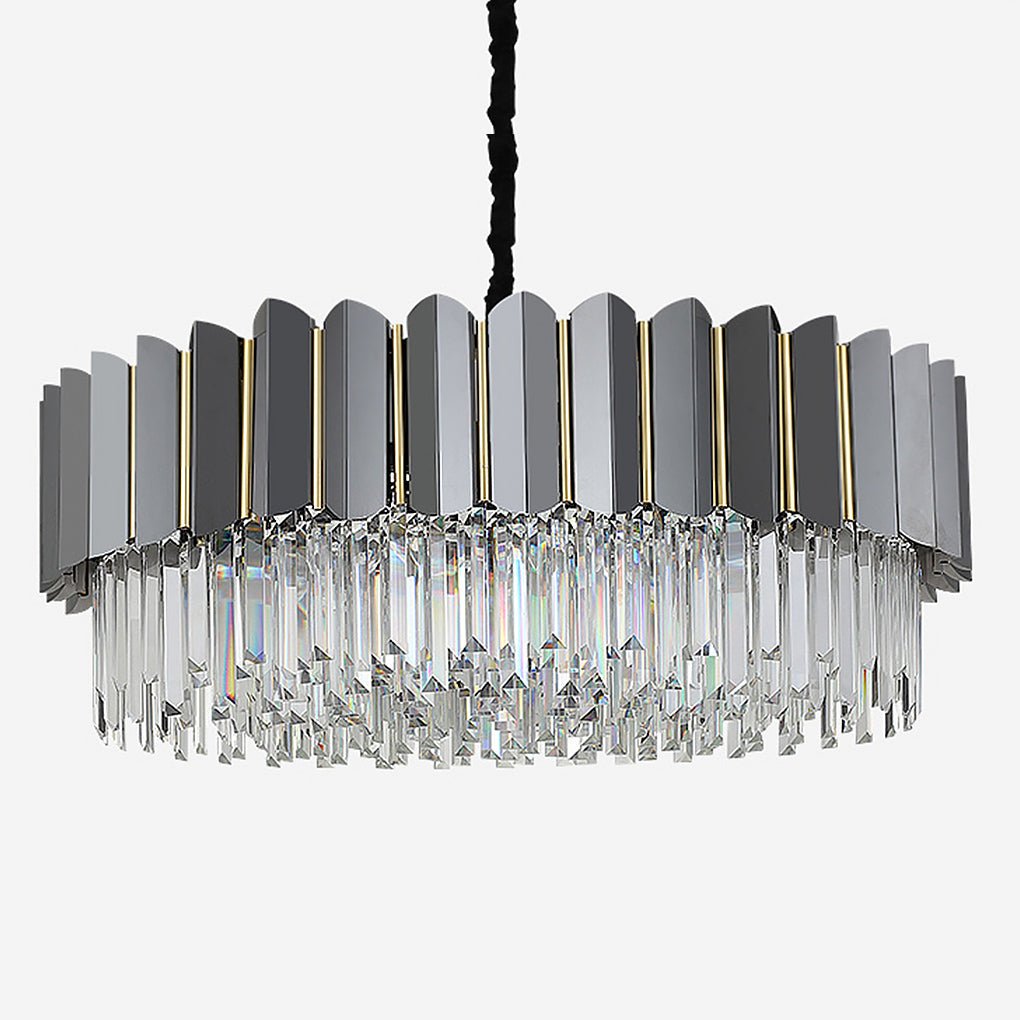 Postmodern Personality Three-color LED Crystal Chandelier for Living Room
