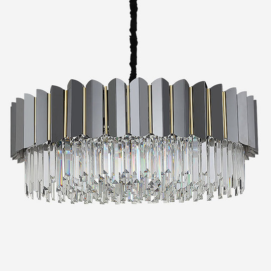 Postmodern Personality Three-color LED Crystal Chandelier for Living Room