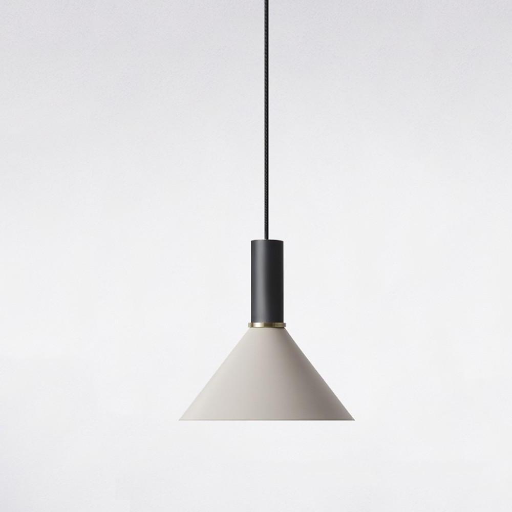 Modernist Cone Shaped Metal Island Pendant Light