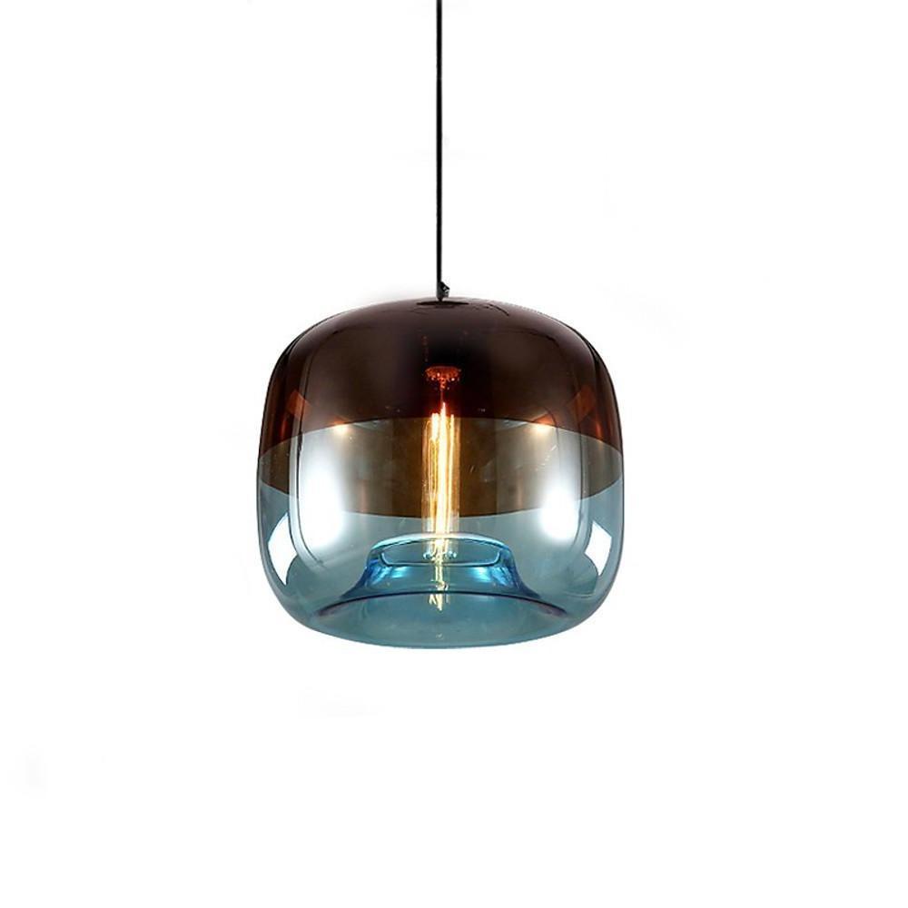 Multi Colored Glass Pendant Light Artistic Globe Dining Room Lighting