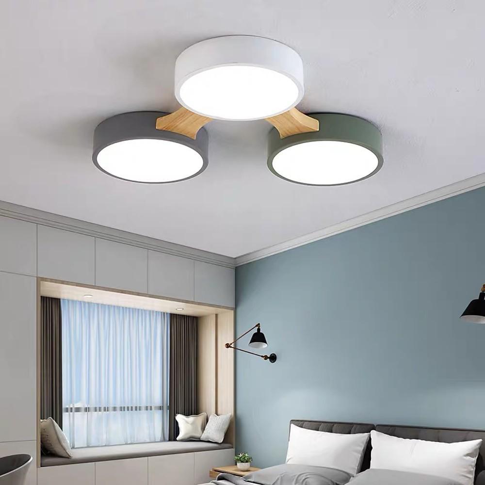 Circular 5-Light LED Industrial Flush Mount Ceiling Light