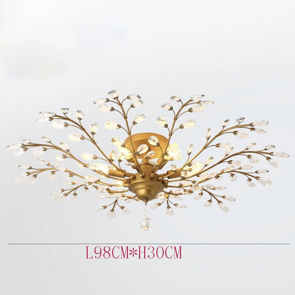Unique Contemporary Crystal Flower Chandelier for Living Room