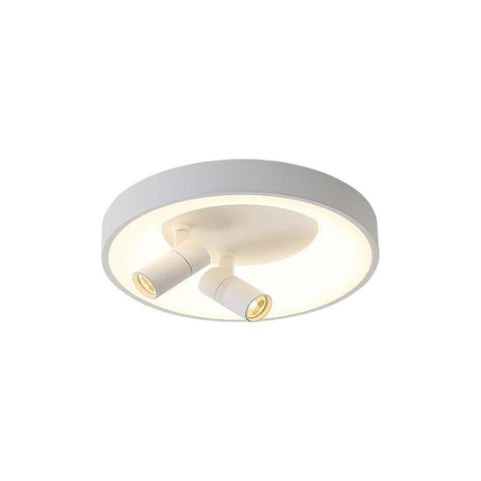 LED Circle White & Black Flush Mount Ceiling Light