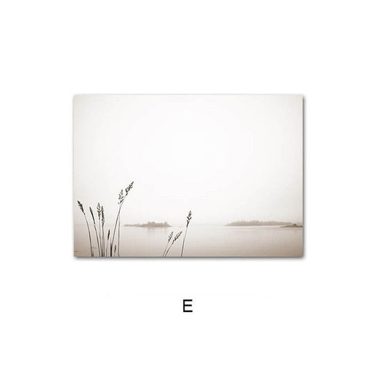 Beach Sunset Landscape Canvas Print Pictures of Calm