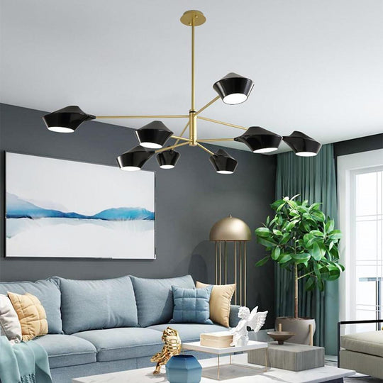 8 Light Artistic LED Industrial Sputnik Chandelier Hanging Ceiling Lights