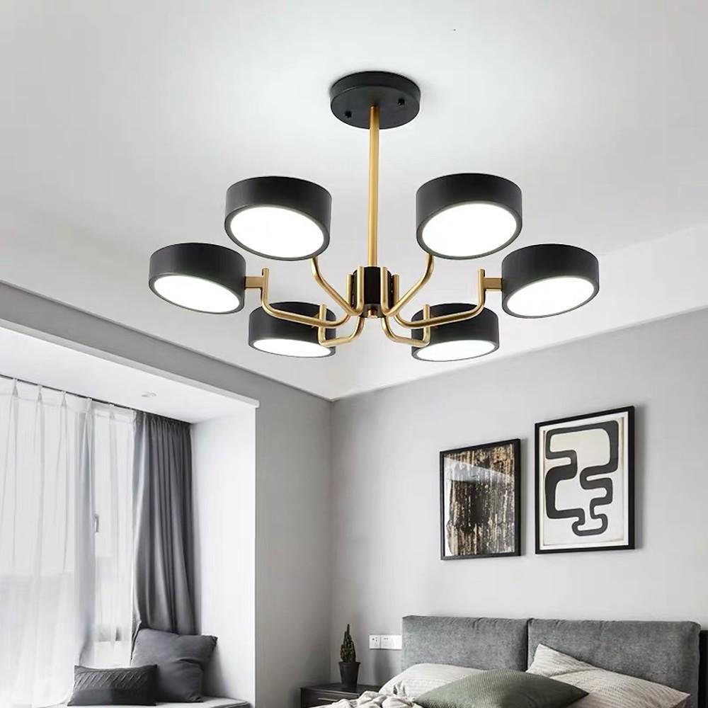 6-Light Modernist LED Flush Mount Ceiling Light for Bedroom
