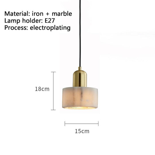 Circular Electroplated Metal LED Vintage Kitchen Pendant Light