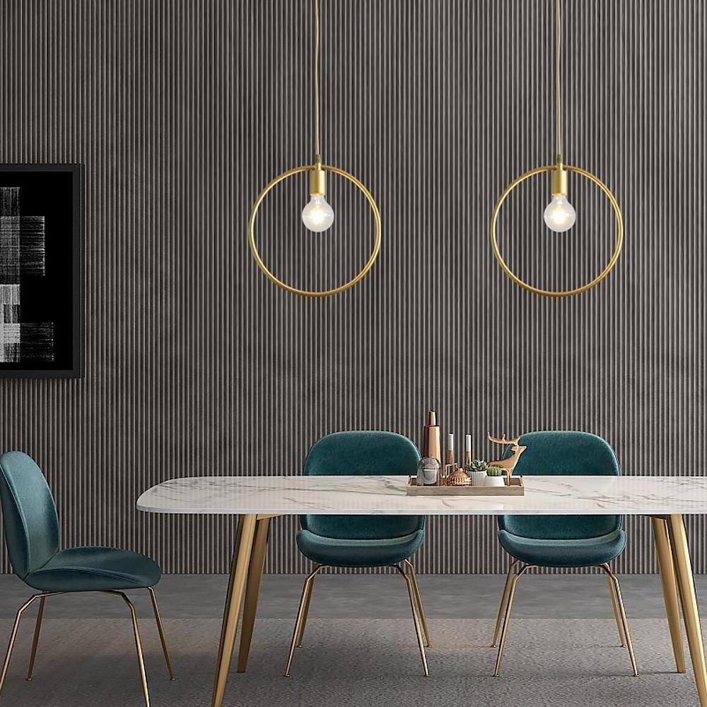 Metal Black and Gold Ceiling Light – Rounded Square Pendant