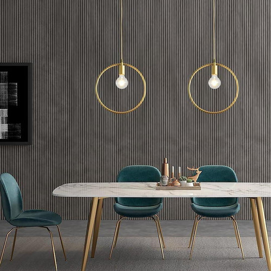 Metal Black and Gold Ceiling Light – Rounded Square Pendant