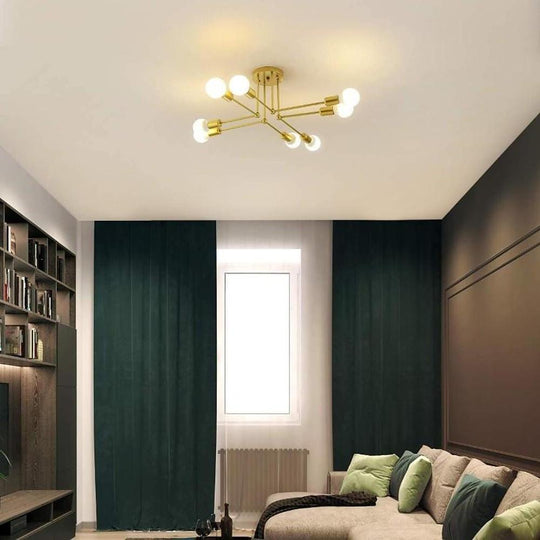 8-Light LED Modern Sputnik Chandelier