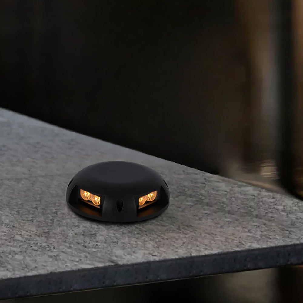 Modern Round LED Flush Mounted Step Light for Outdoor Decking