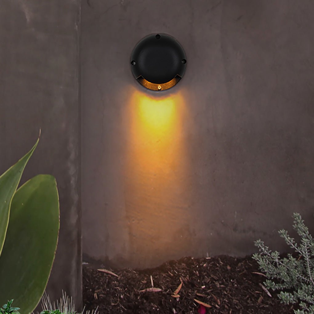 Modern Round LED Flush Mounted Step Light for Outdoor Decking