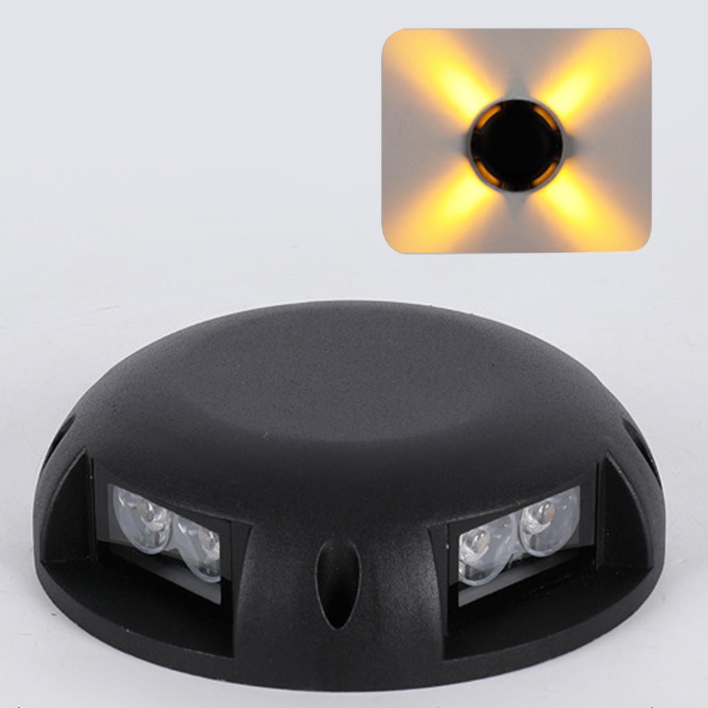 Modern Round LED Flush Mounted Step Light for Outdoor Decking