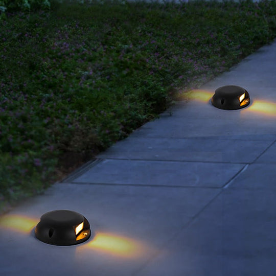 Modern Round LED Flush Mounted Step Light for Outdoor Decking