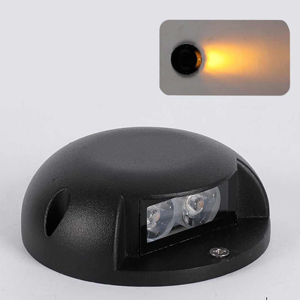 Modern Round LED Flush Mounted Step Light for Outdoor Decking