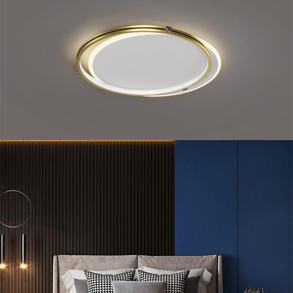 2 Circle Metal Dimmable LED Modern Flush Mount Ceiling Light