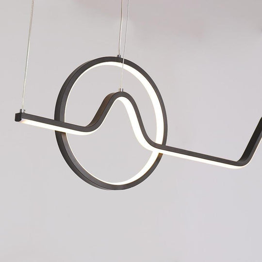 Circular Linear Dimmable LED Modern Chandelier