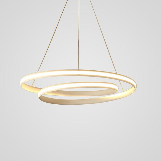 18'' Spiral-Shaped Dimmable LED Modern Pendant Light