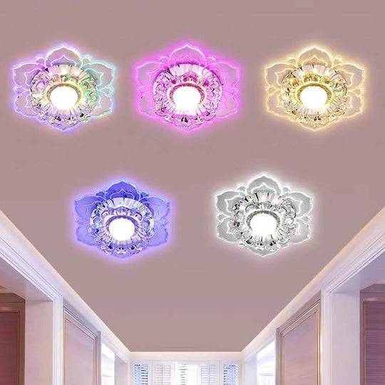 Floral Ornate LED Flush Mount Ceiling Light