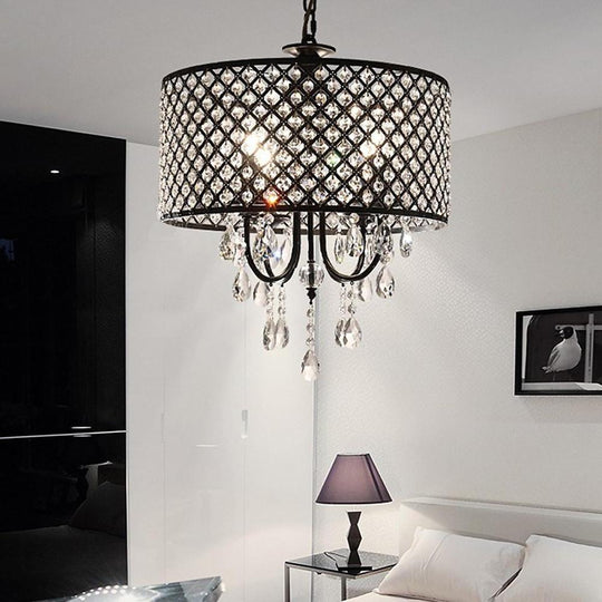 Electroplated Metal Crystal LED Country Chandelier – Kitchen Pendant Light