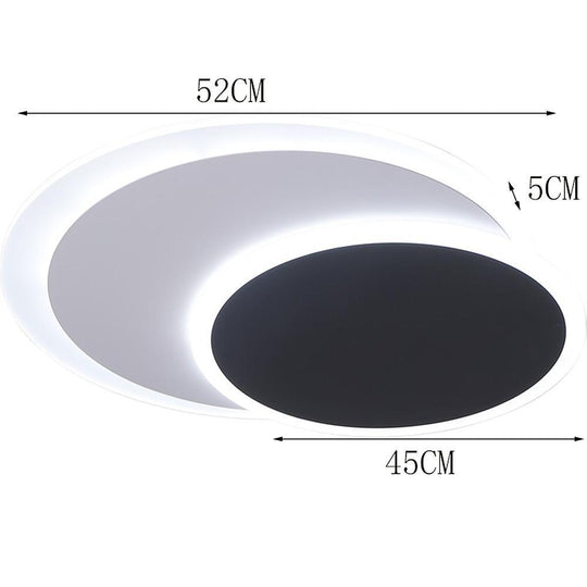 2 Circle Metal LED Flush Mount Ceiling Light – Living Room
