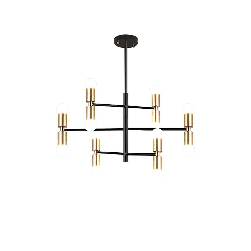 6 Lights LED Modern Gold Geometric Chandelier Hanging Lamp