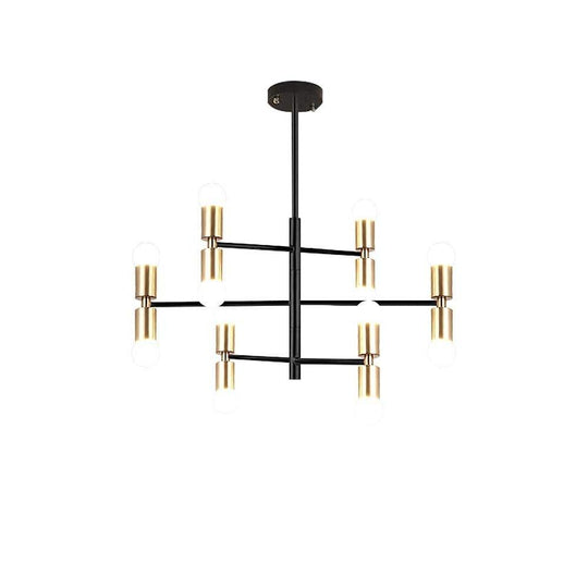 6 Lights LED Modern Gold Geometric Chandelier Hanging Lamp