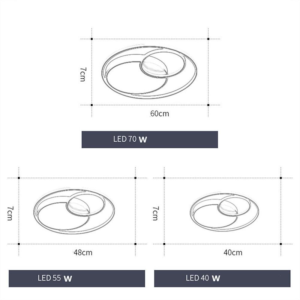 Modern LED – Three Circle Round Flush Mount Ceiling Light