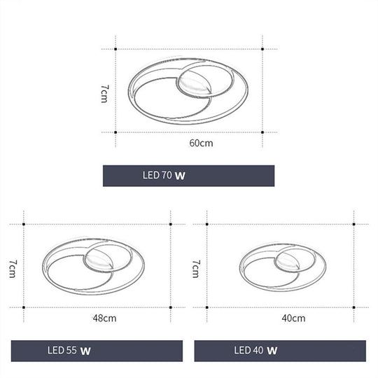 Modern LED – Three Circle Round Flush Mount Ceiling Light