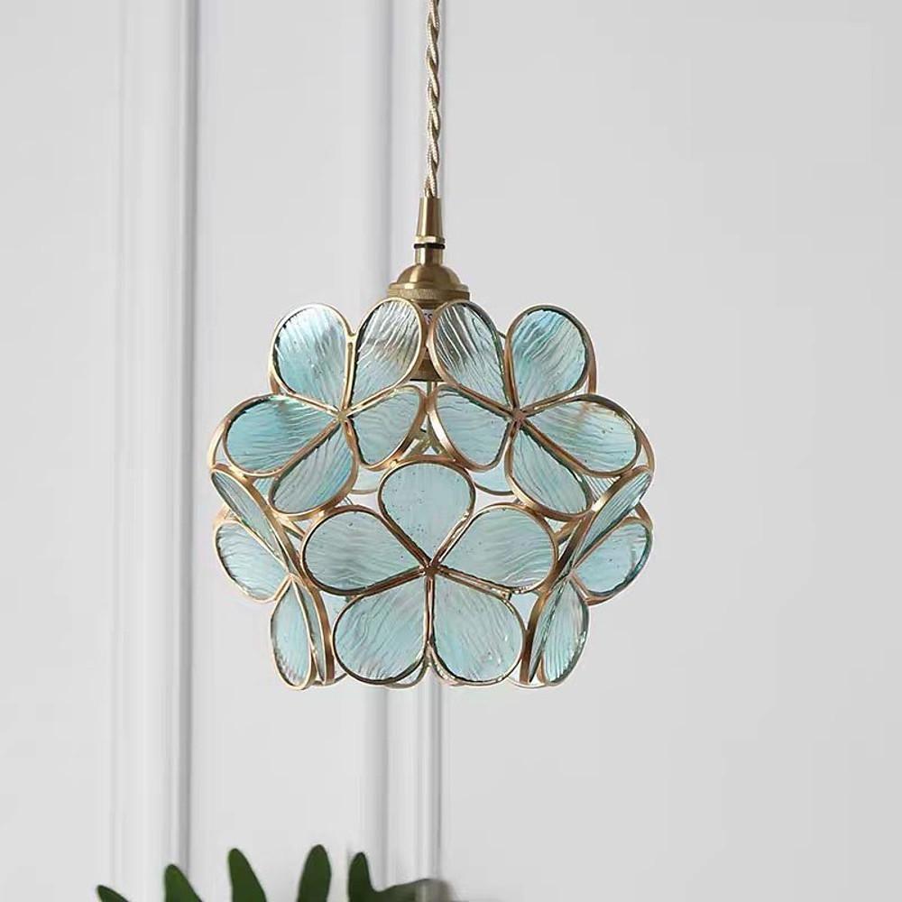 Ornate Copper Glass Pendant Light Traditional Classic Pendant Lighting