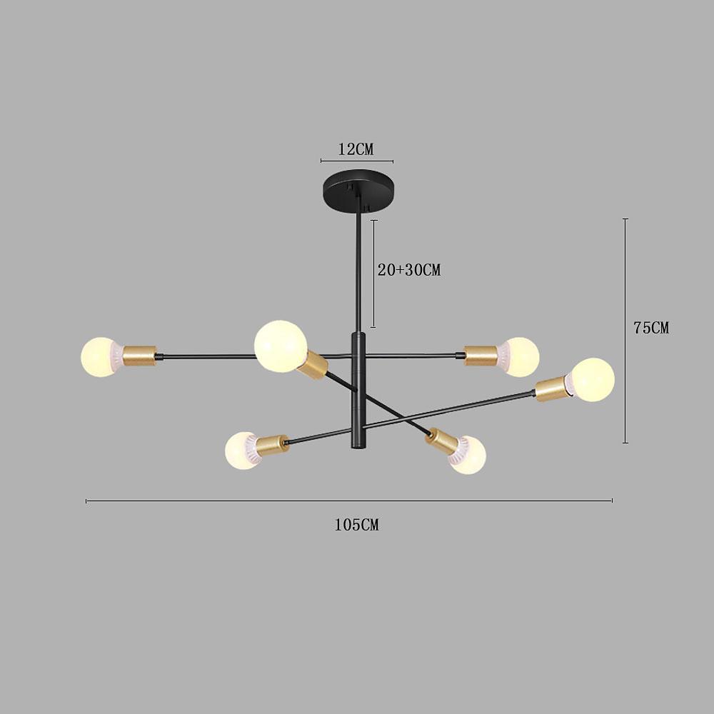 Luxurious 6-Light Sputnik LED Chandelier