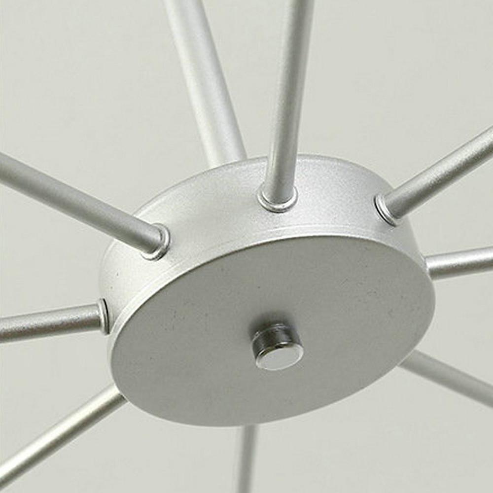 Blue Glass Sputnik Chandelier Metal See Glass Chandelier with 8 LED Lights