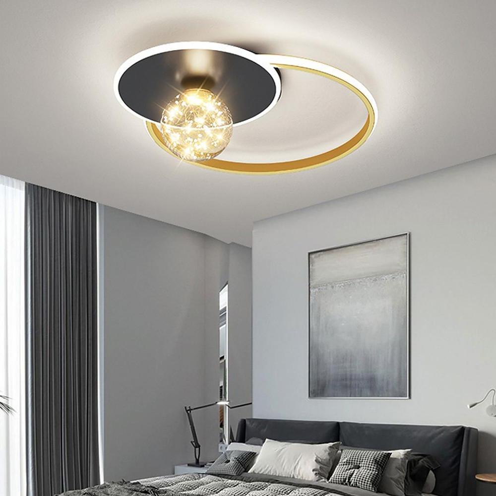 Circles Globe LED Modern Ceiling Light – Flush Mount for Bedroom