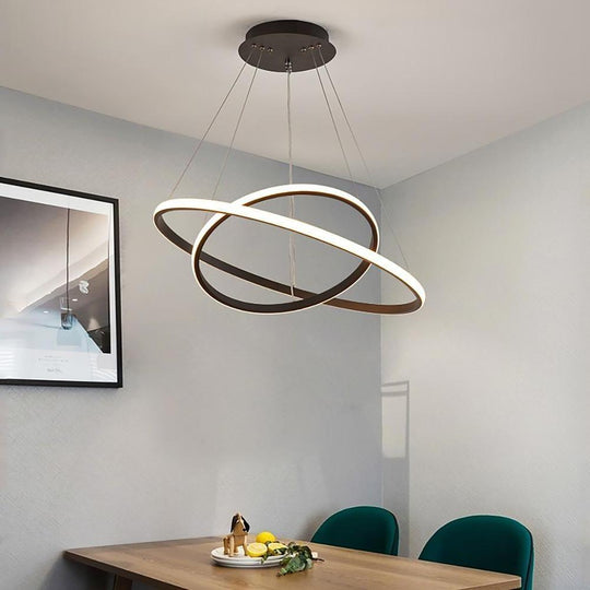 3 Ring Design Acrylic Aluminum LED Pendant Light