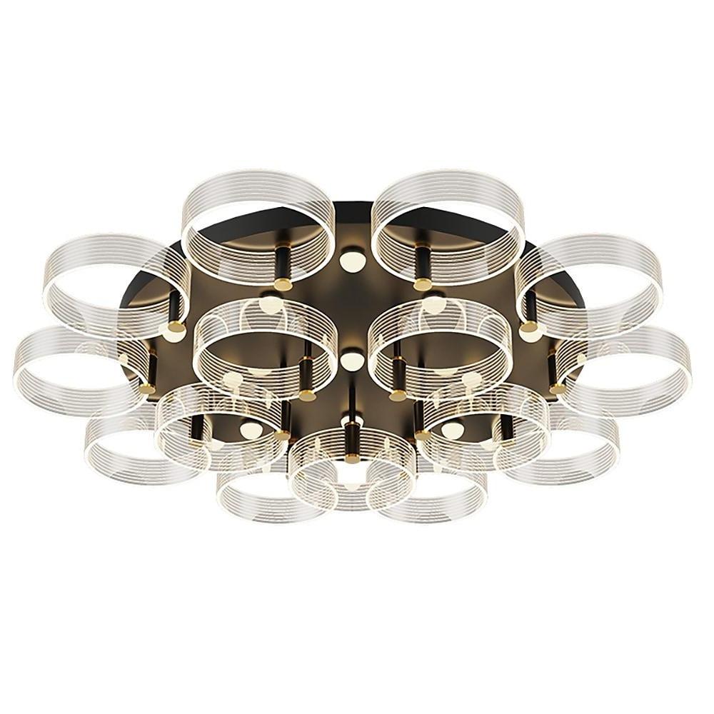 Circles Modernist LED Flush Mount Crystal Ceiling Light