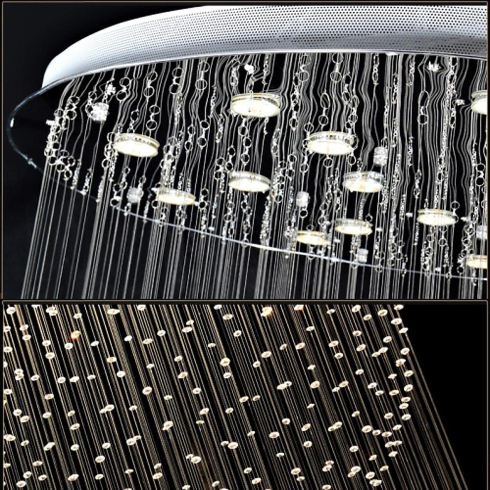 Double Sphere Metal Crystal Rustic Contemporary Chandelier
