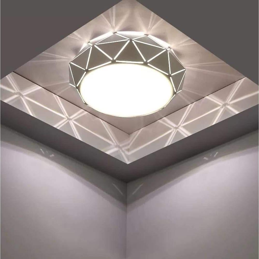 Geometric Drum Shaped LED Modern Flush Mount Ceiling Light