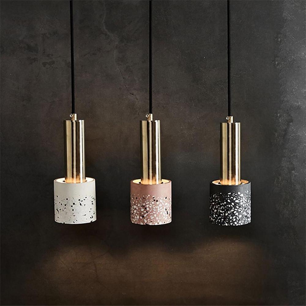 Cylinder Concrete LED Nordic Pendant Light