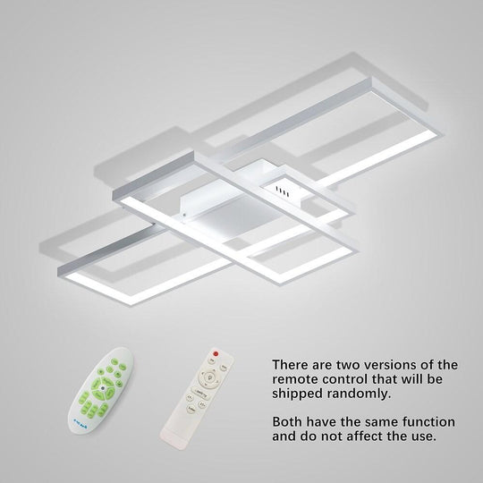 Multi Rectangle Large Flush Mount LED Ceiling Light with 3 Tiers
