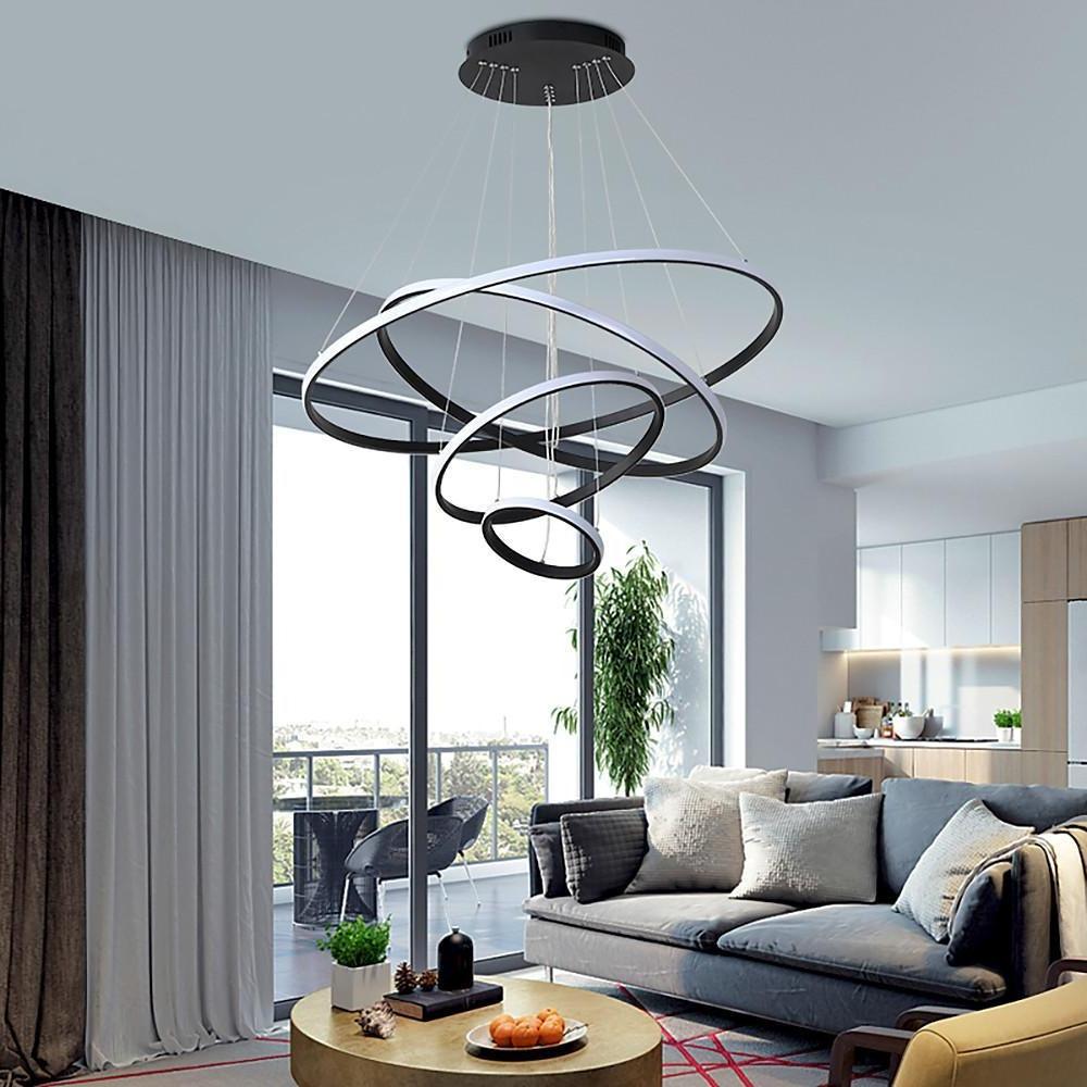 3 Ring Design Acrylic Aluminum LED Pendant Light
